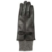 Dents Renee Touchscreen Leather Gloves - Black/Charcoal Grey