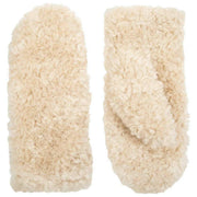 Dents Teddy Fleece Mittens - Natural Beige
