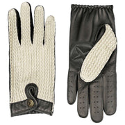 Dents The Suited Racer Hatcher Leather Driving Gloves - Black