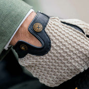 Dents The Suited Racer Hatcher Leather Driving Gloves - Black