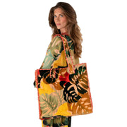 powder-exotic-leaves-luxe-velvet-quilted-tote---beigeredgreen-35503991