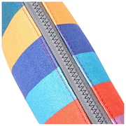 Roka Maida Vale Medium Cotton Canvas Pouch - Wide Multi Stripe