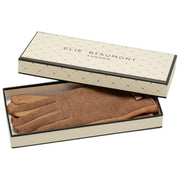 Elie Beaumont Herringbone Gloves - Camel Brown
