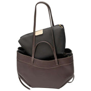 Elie Beaumont Origami Tote Bag - Dark Chocolate Brown