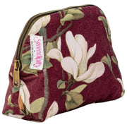 Elie Beaumont Serendipity Velvet Cosmetic Pouch - Burgundy Magnolia