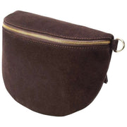 Elie Beaumont Suede Large Sling Bag - Chocolate Brown