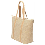 Elie Beaumont Summer Tote Bag - Gold Geometric Basketweave