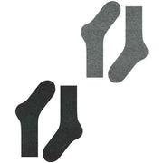 Esprit Fine Dot 2 Pack Socks - Grey/Petrol Grey