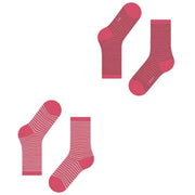 Esprit Fine Line 2 Pack Socks - Pink