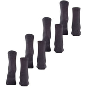 Esprit Solid 4 Pack Socks - Anthracite Mel Grey