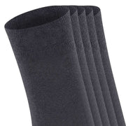 Esprit Uni 5 Pack Socks - Anthracite Grey