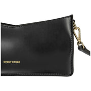 Every Other V Top Crossbody Shoulder Bag - Black