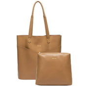 Every Other V Twin Pocket Tote Bag - Tan