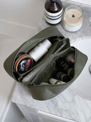 Stackers Expanding Wash Bag - Olive Green