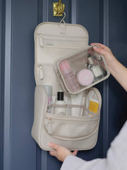 Stackers Medium Hanging Wash Bag - Oatmeal Cream