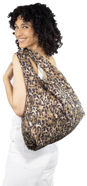 Kind Bag London Medium Reusable Bag - Leopard Brown