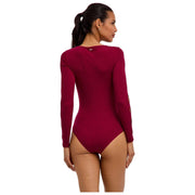 Falke Daily Bateau Brief Bodysuit - Chianti Red