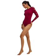 Falke Daily Bateau Brief Bodysuit - Chianti Red