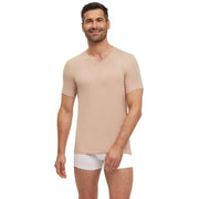 Falke Daily Climate Control V-Neck T-Shirt - Camel Brown