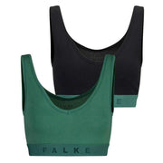 Falke Daily Comfort 2-Pack Bra - Black/Green