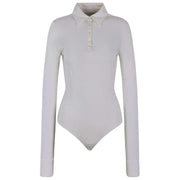 Falke Daily Polo Brief Bodysuit - Pearl White
