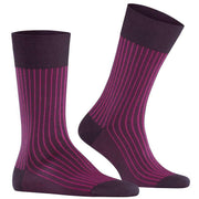 Falke Oxford Stripe Socks - Eggplant Lilac