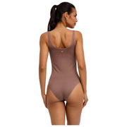 Falke Timeless Cotton Tank Brief Bodysuit - Milkshake Brown