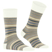 Falke Tinted Stripe Socks - Beige Mel