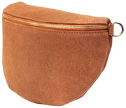 Elie Beaumont Suede Large Sling Bag - Tan