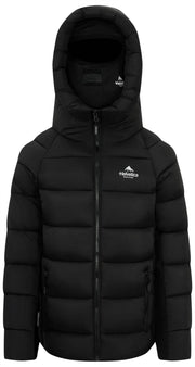 Helvetica Mountain Pioneers Sniper Hooded Down Jacket - Black