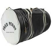 Fred Perry Classic Barrel Bag - Black/Ecru Cream