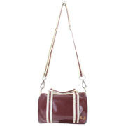 Fred Perry Classic Mini Barrel Bag - Oxblood/Ecru Cream