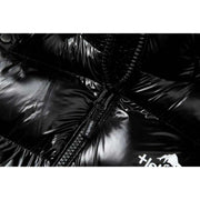 Helvetica Mountain Pioneers Space Sleeveless Hooded Jacket - Black