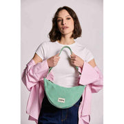 Hindbag Andrea Half Moon Bag - Green Stripes