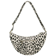 Hindbag Andrea Half Moon Bag - Leopard Off White