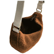 Hindbag Andrea Teddy Half Moon Bag - Brown
