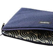 Hindbag Ava Medium Wool 15inch Laptop Case - Navy