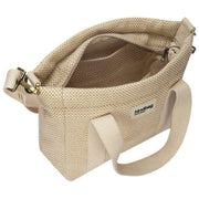 Hindbag Louise Square Woven Crossbody Bag - Nude Beige