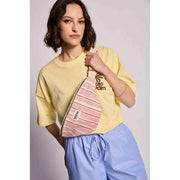Hindbag Olivia Bum Bag - Red/Pink Stripes
