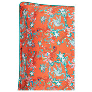 Jessica Russell Flint Golden Goose Silk Pillowcase - Orange/White/Blue