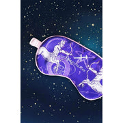 Jessica Russell Flint Sagittarius Silk Eye Mask - Purple/White