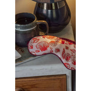 Jessica Russell Flint Shells Silk Eye Mask - Red/Pink