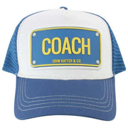 John Hatter Coach Rubber Trucker Hat - Blue/White