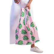 Kind Bag London Medium Reusable Bag - Palms Pink/Green