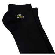 Lacoste Monochrome Sport 3 Pack Trainer Socks - Black