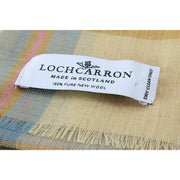 Locharron of Scotland Alba Cornish Fine Merino Scarf - Yellow/Pale Blue