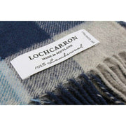 Locharron of Scotland Borders Douglas Tartan Lambswool Blanket - Grey/Blue