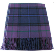 Locharron of Scotland Borders Scotland Forever Modern Lambswool Blanket - Purple