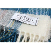 Locharron of Scotland Borders Stewart Dress Lambswool Blanket - Blue/Cream