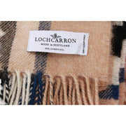 Locharron of Scotland Borders Thomson Modern Lambswool Blanket - Camel